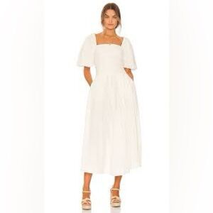 Free People Ain’t She a Beaut Ivory midi dress